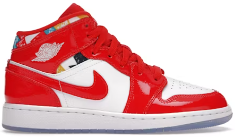 Jordan 1 Mid Barcelona Sweater Red Patent