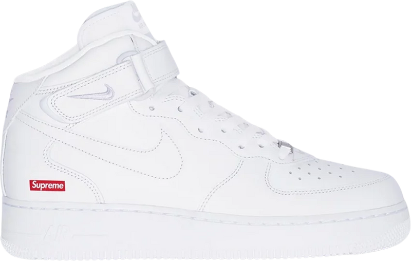 Nike Air Force 1 Mid x Supreme 'Box Logo - Triple White'