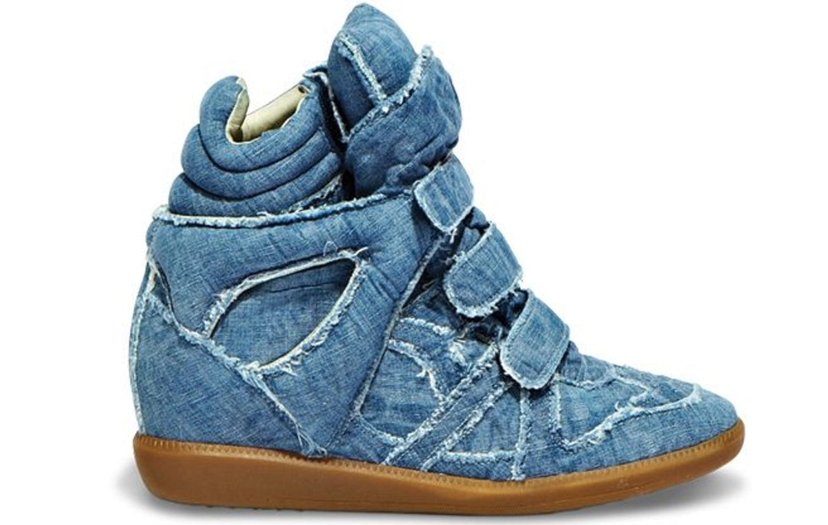 Isabel Marant Balesi Velcro Denim Sneaker