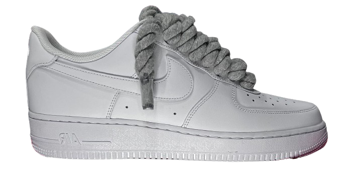 Nike Air Force 1 Low White "Grey Rope Laces"