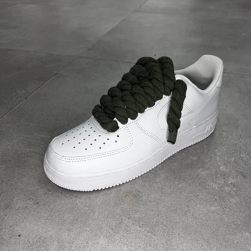 Nike Air Force 1 Low White "Khaki Rope Laces"