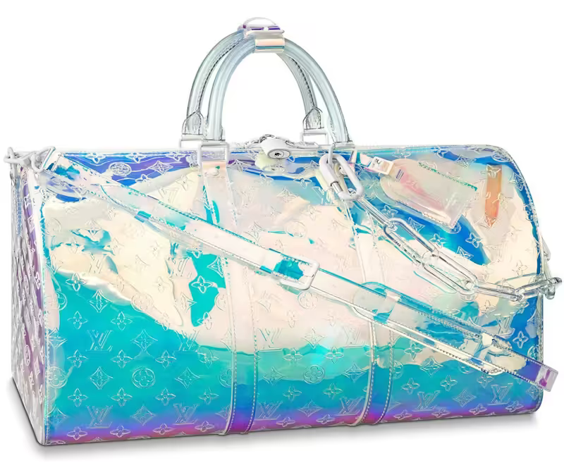 Louis Vuitton Keepall Bandouliere Monogram 50 Prism in PVC with Clear