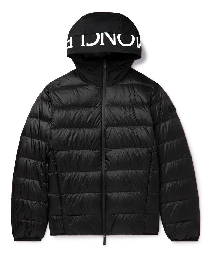Moncler Provins Shell Hooded Down Jacket Black