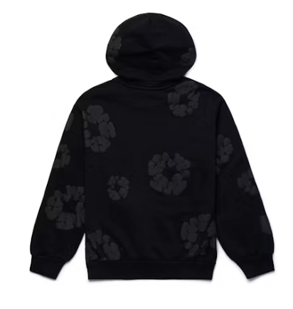 Denim Tears Cotton Wreath Hoodie Black Monochrome Hoodie