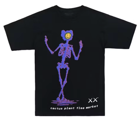 KAWS x Cactus Plant Flea Market T-Shirt Black