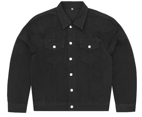Corteiz C-Star Stitch-Down Denim Jacket Triple Black