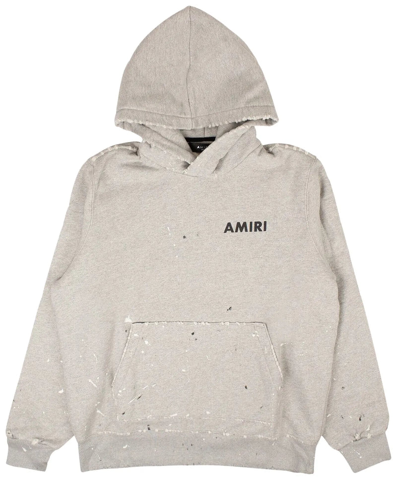 Amiri Army Paint Hoodie Grey