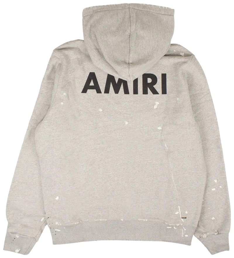 Amiri Army Paint Hoodie Grey