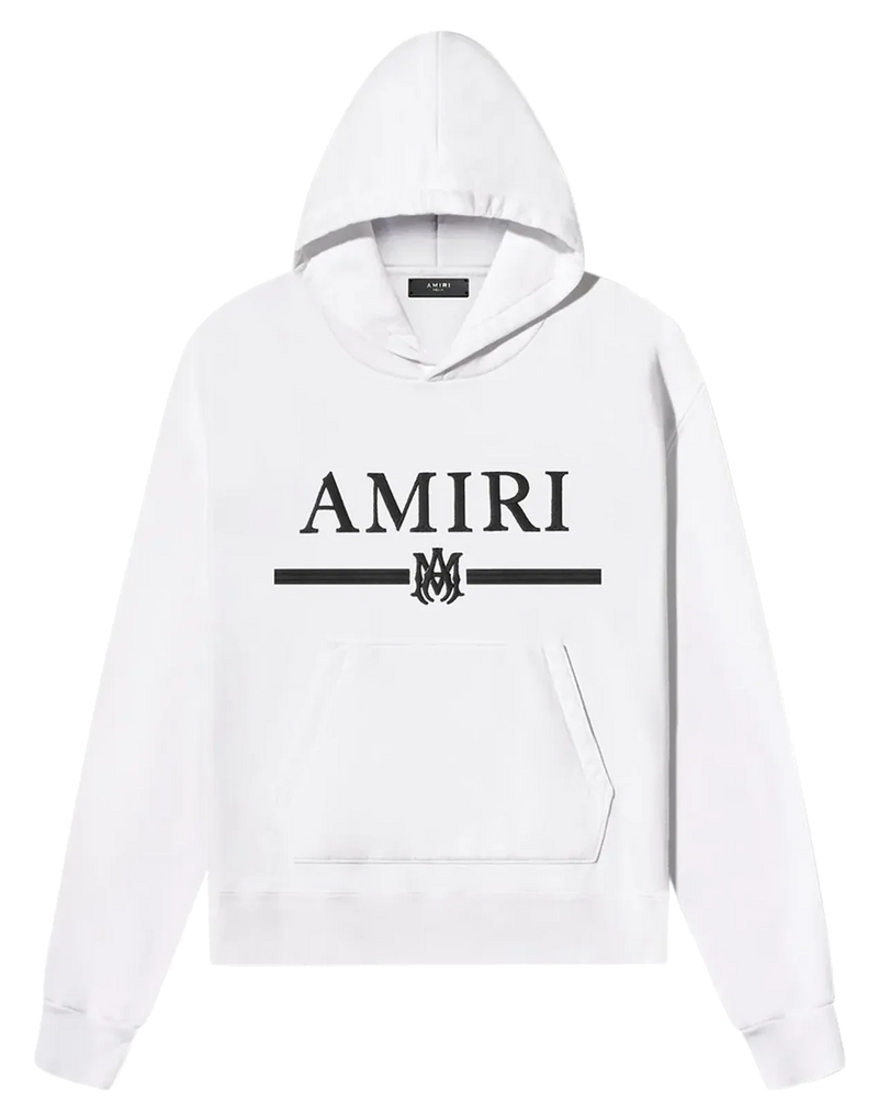 Amiri M.A. Bar Embroidery Hoodie White