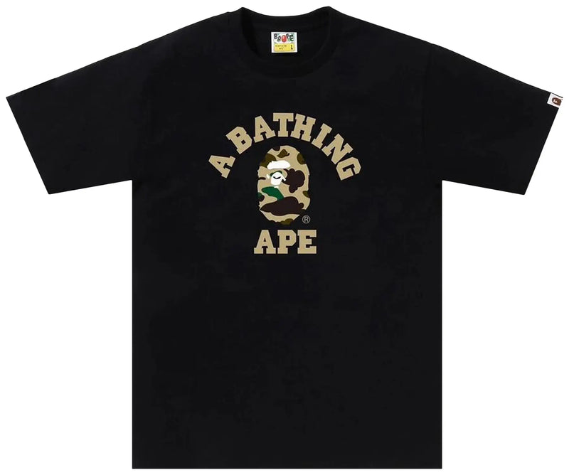 A Bathing Ape / Bape 1st Camo College Tee 'Black Yellow'