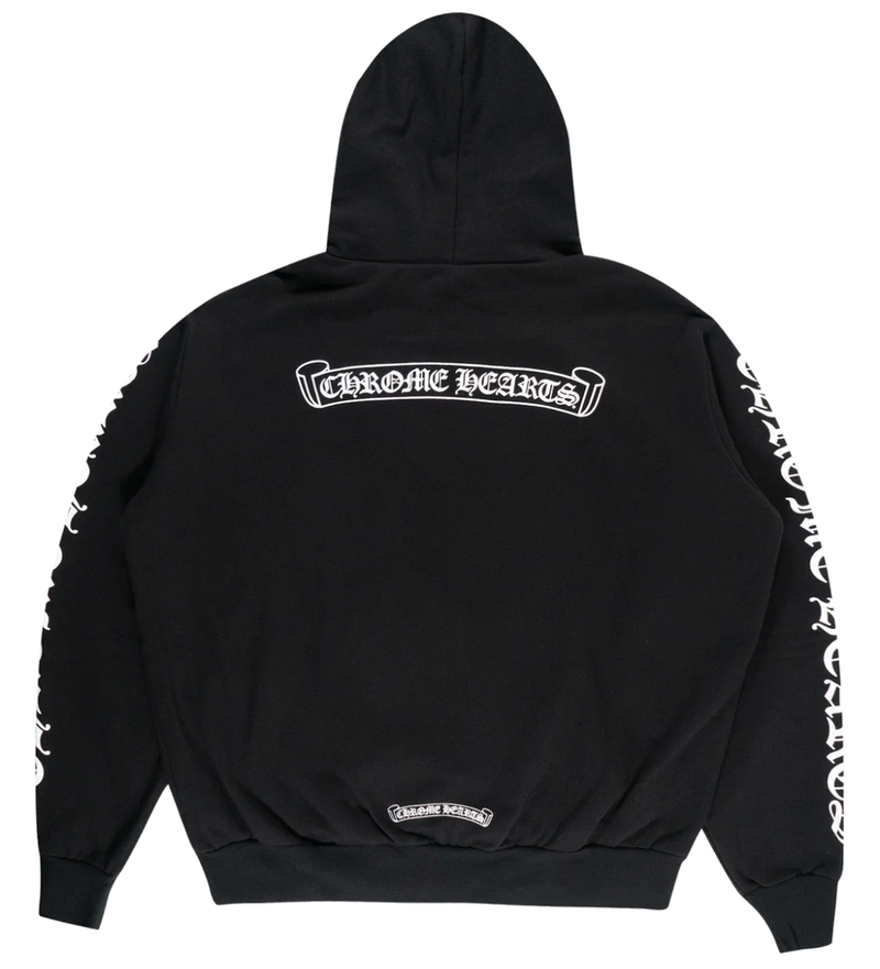 Chrome Hearts Script Pullover Hoodie Black