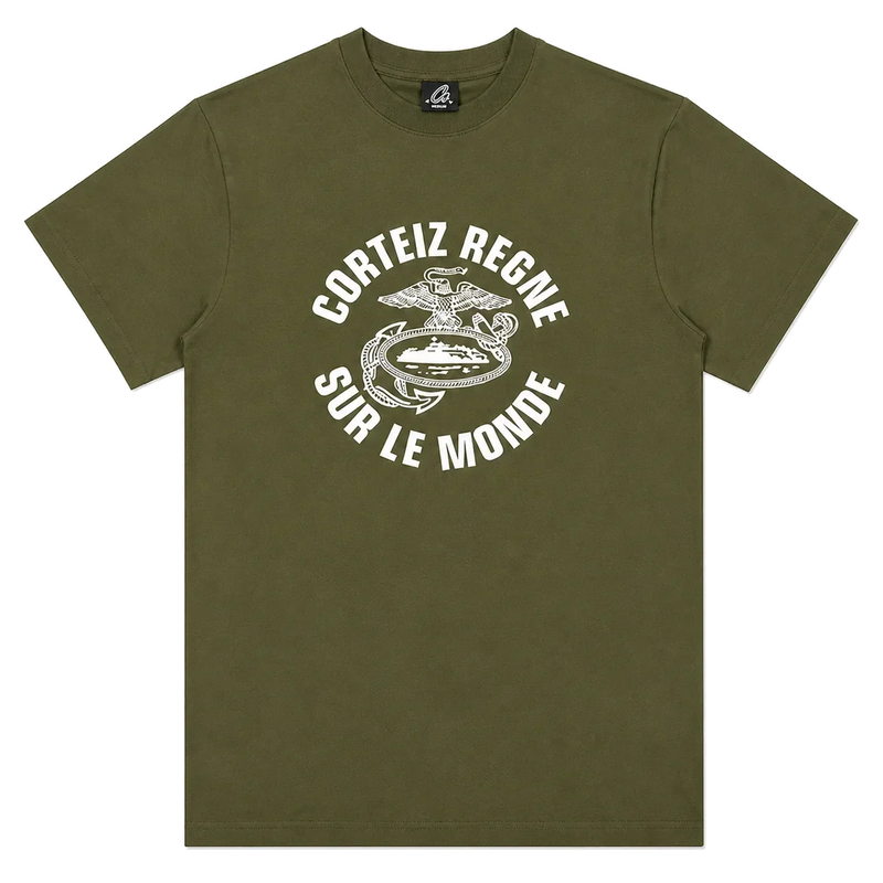 Corteiz Regne Sur Le Monde Tee Olive