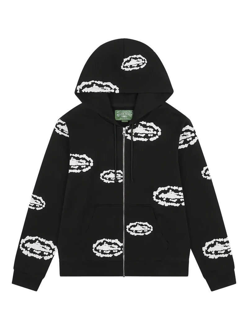 Corteiz x Denim Tears Island Wreath Zip Hoodie