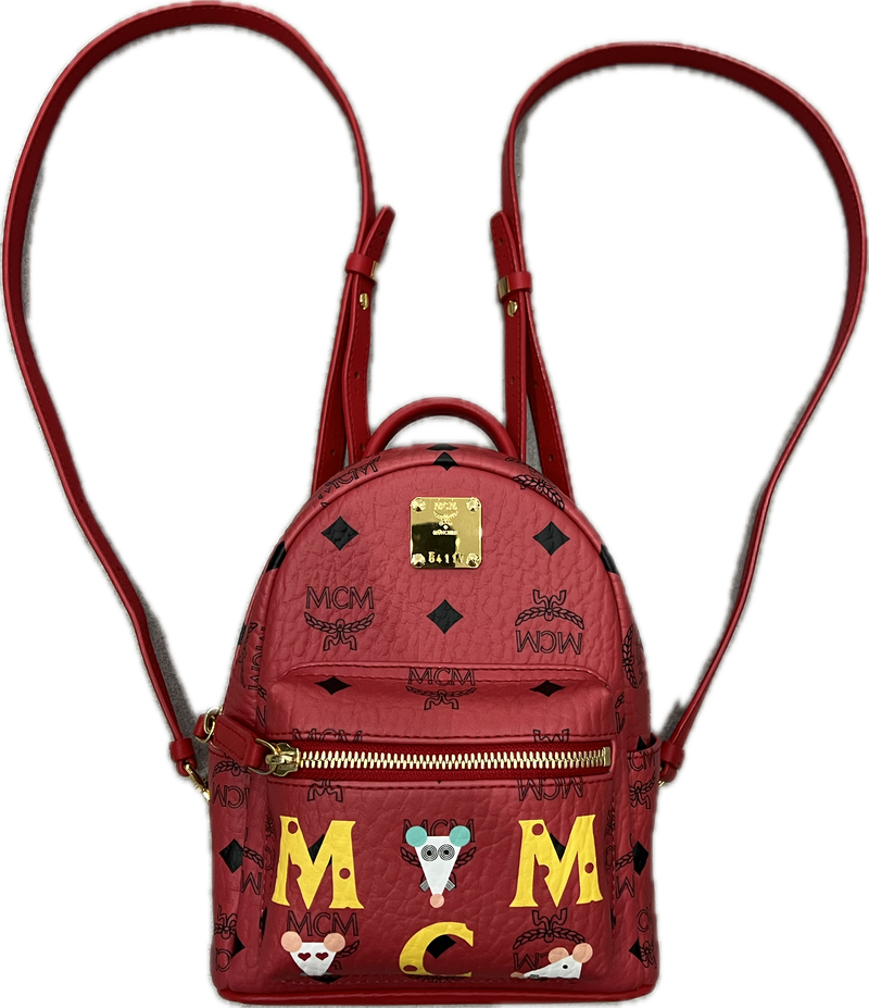 MCM Extra Small Mouse Backpack Red