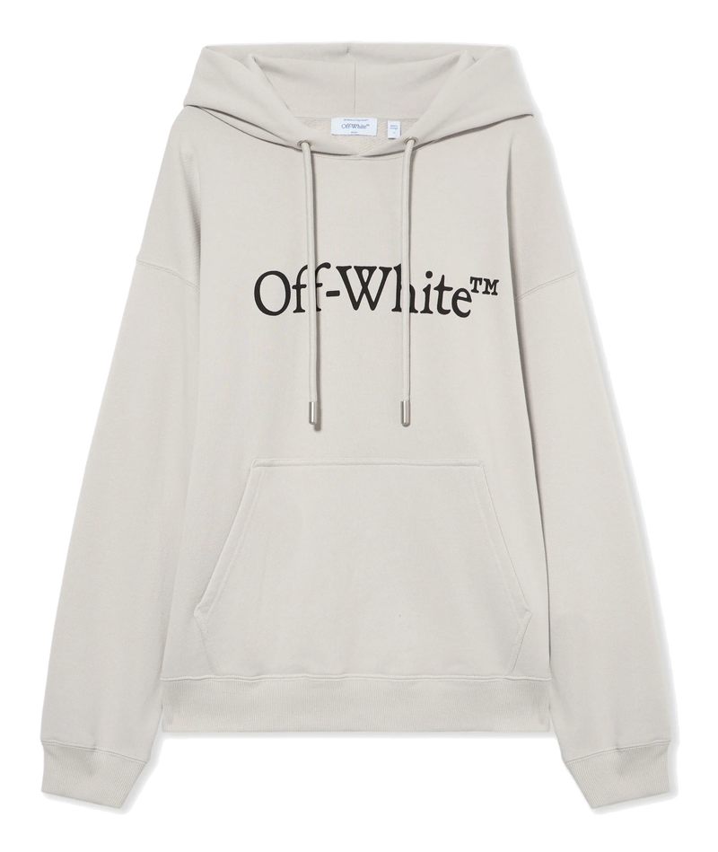 Off White Big Bookish Skate Hoodie Light Stone