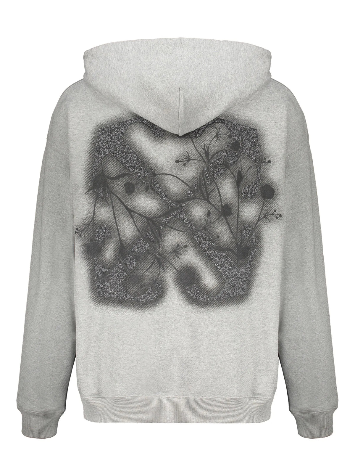 Off-White Graphic Print Hoodie Grey