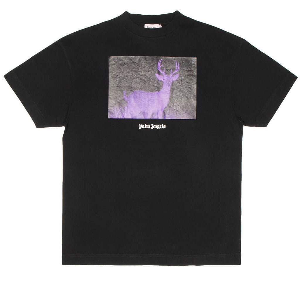 Palm Angels Night Vision Deer Tee Black