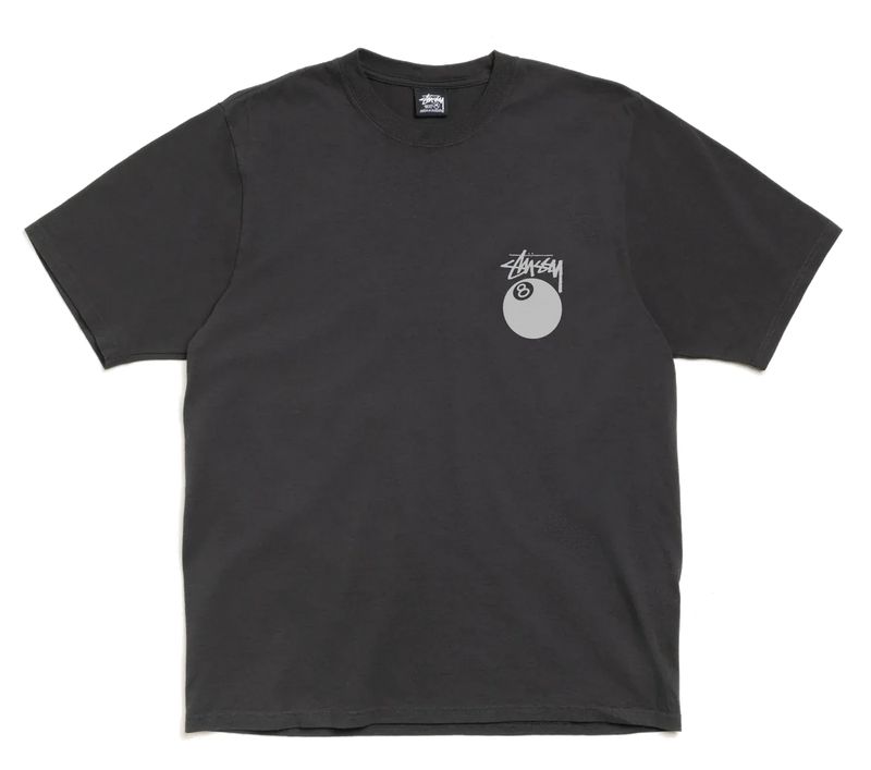Stussy 8 Ball Tee Pigment Dyed Faded Black