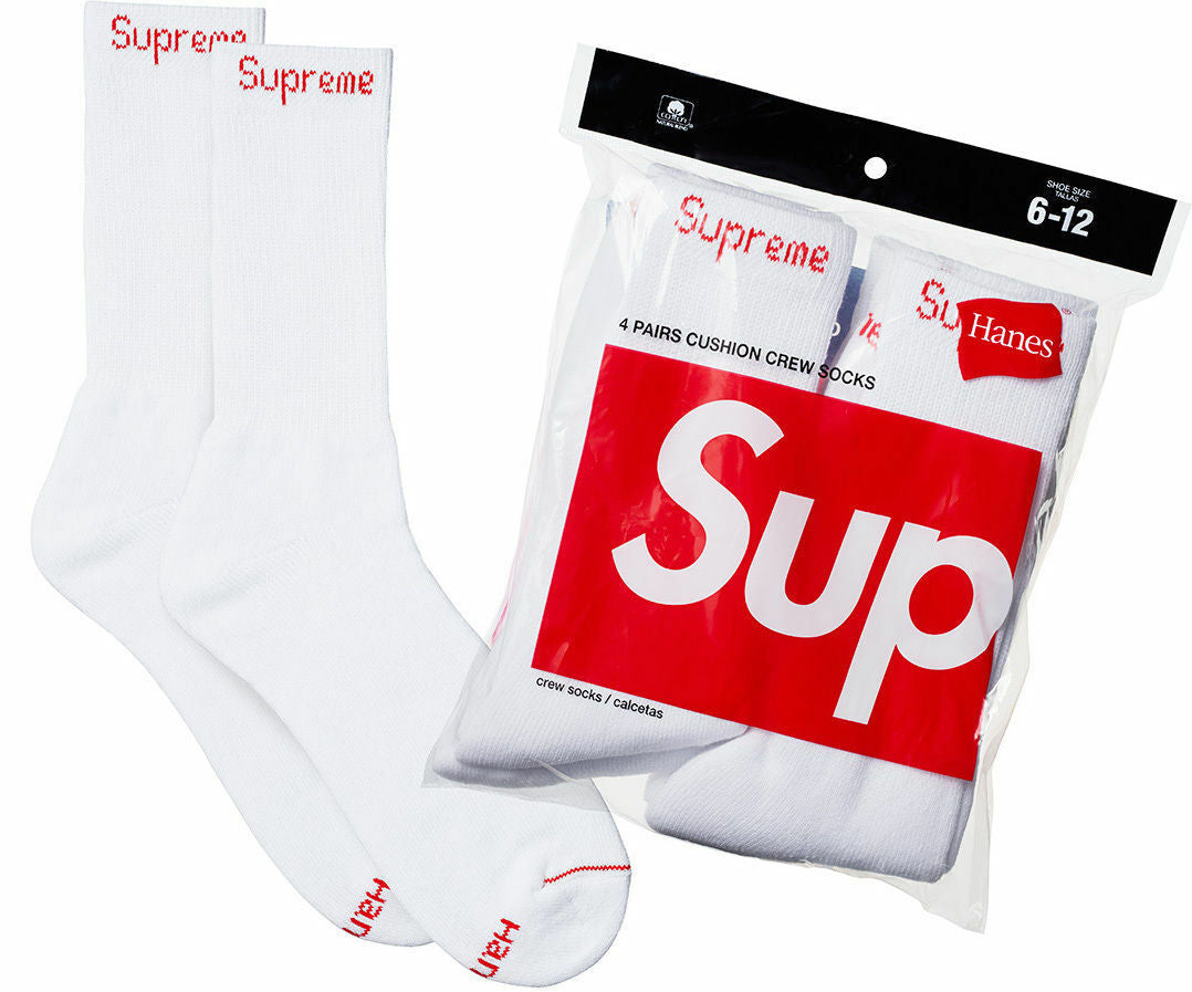 Supreme x Hanes Skarpety White