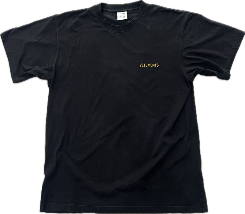 Vetements Classic Logo Tee Black