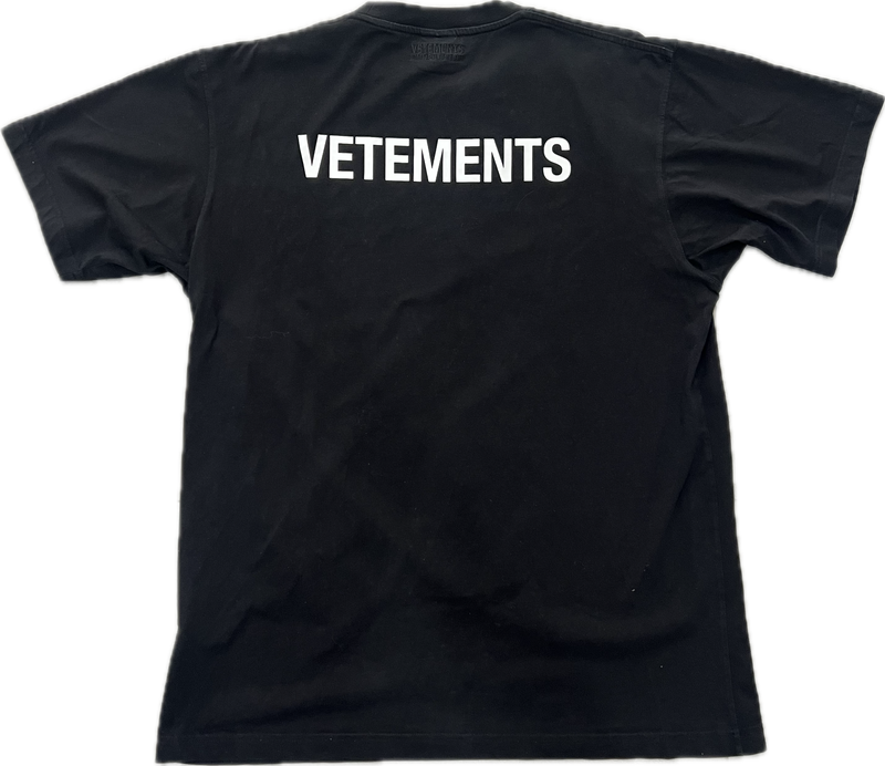 Vetements Classic Logo Tee Black