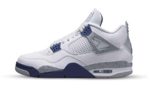 Air Jordan 4 Retro White Midnight Navy Air Jordan 4 Retro White Midnight Navy