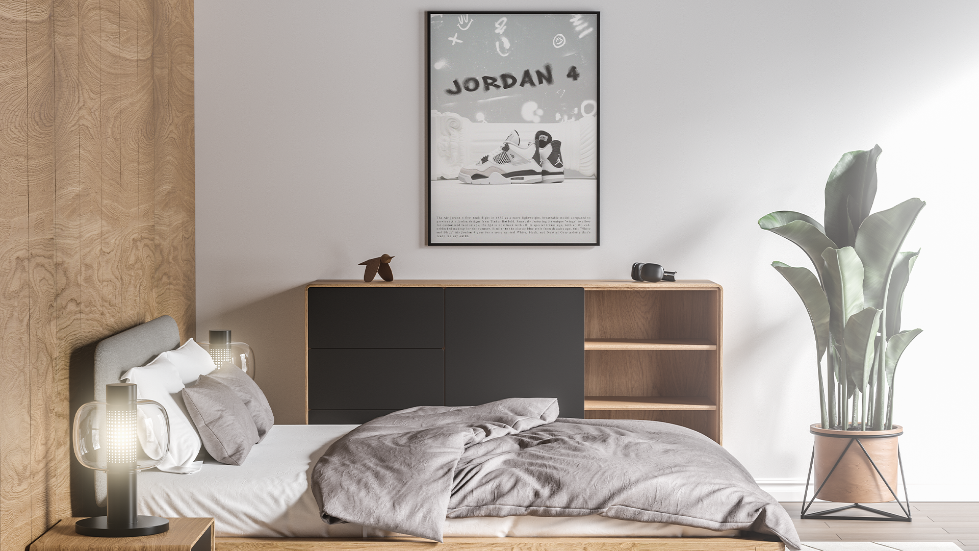 Obraz Jordan 4 Military Black Obraz Jordan 4 Military Black