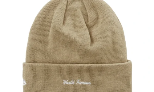 Czapka Supreme New Era Box Logo Beanie (FW23) - Dark Sand Czapka Supreme New Era Box Logo Beanie (FW23) - Dark Sand