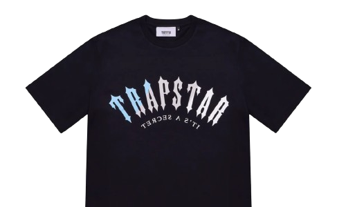 Trapstar Decoded Print Tee – Black/Light Blue